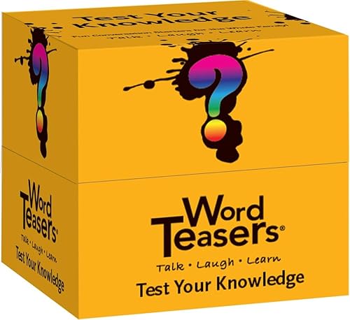 WORD TEASERS Pon a prueba tus conocimientos Juego de trivia de conocimiento aleatorio para adultos y niños Divertido e interesante juego de cartas