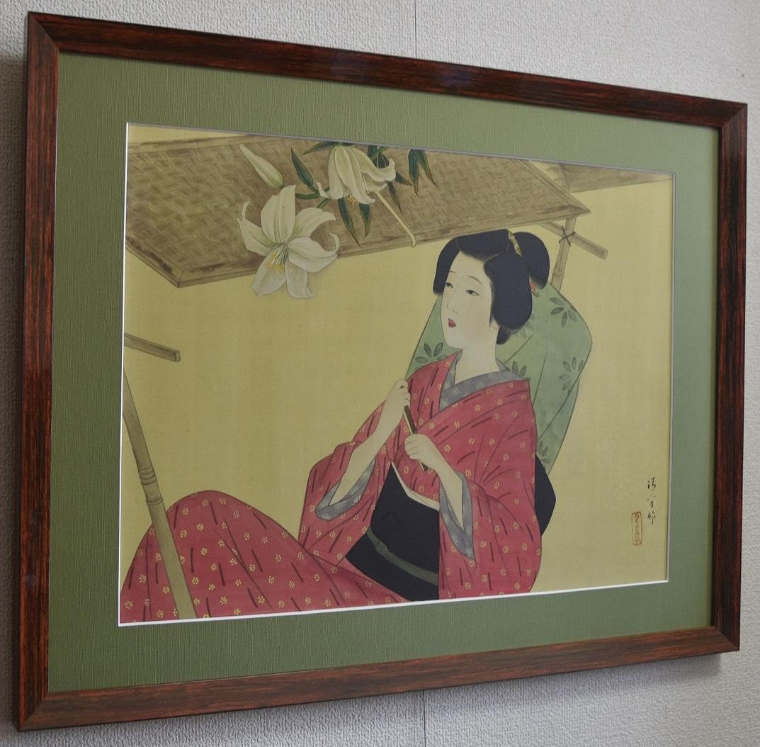 文化勲章受章日本画家・鏑木清方　百合　真作　記念品　ギフト Amazon.co.jp: 文化勲章受章日本画家鏑木清方 百合 真作 記念品 ギフト