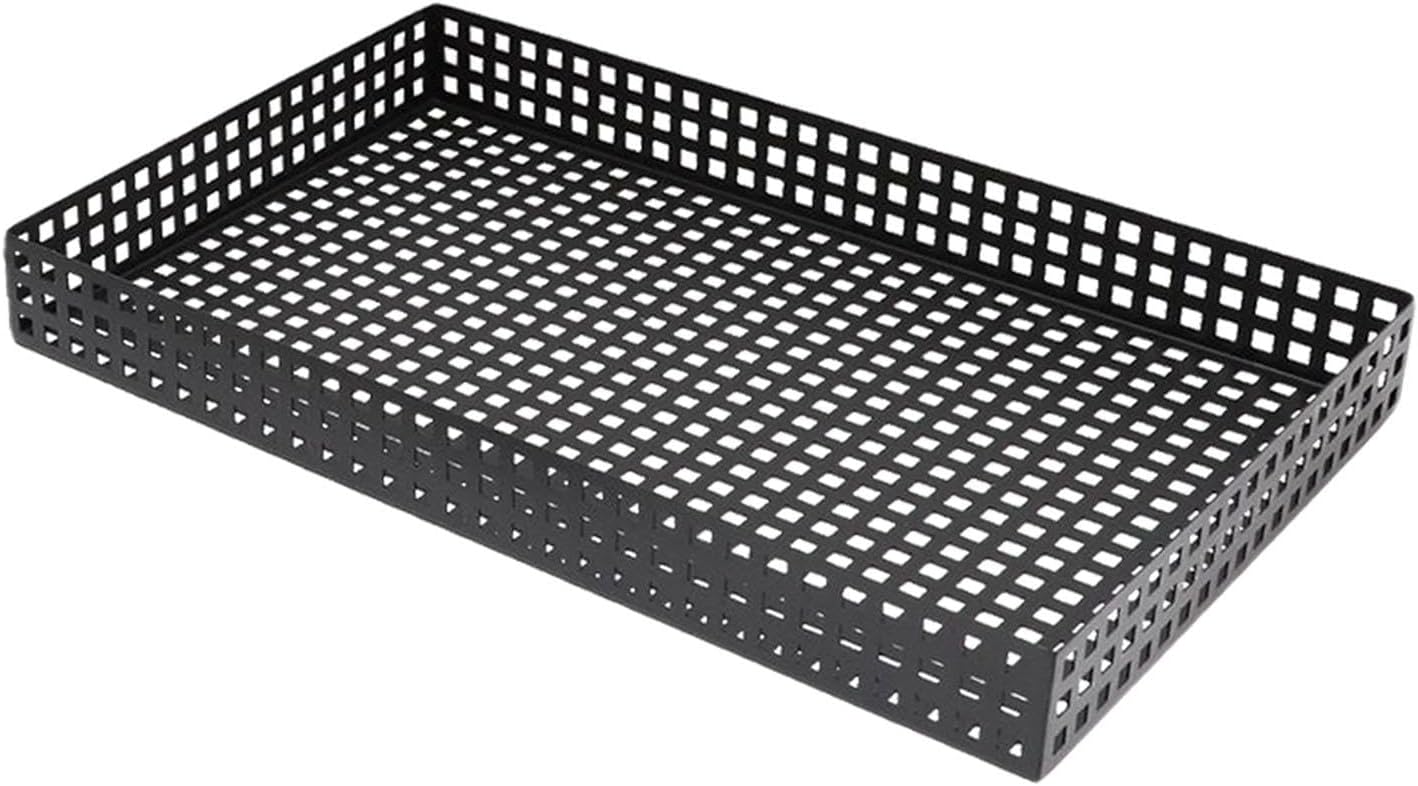 Multifunctional Tray Tabletop Tray Portable Black Minimalist Catchall Tray Jewelry Organizer Basket for Jewelry Bedroom Watch, Small
