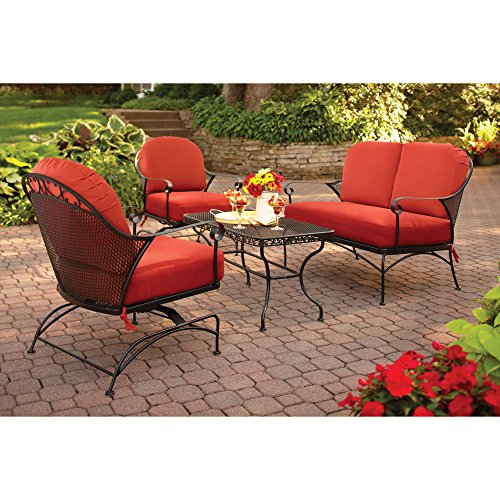 Better Homes & Gardens Clayton Court 4-Piece Patio Furniture Conversatio Set, Metal