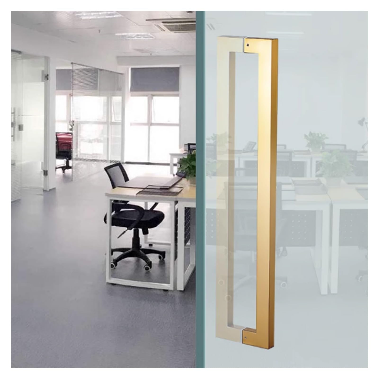 Poignée de porte de douche carrée inox 304 - Pièce de rechange pour porte coulissante