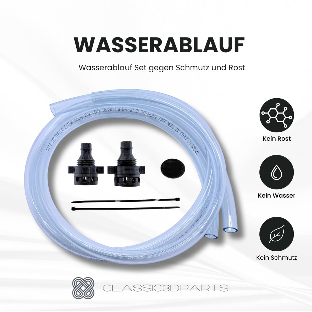 Wasserablauf Set passend für VW T4 Laubschutzgitter Sieb Filter Kotflügel Rostschutz