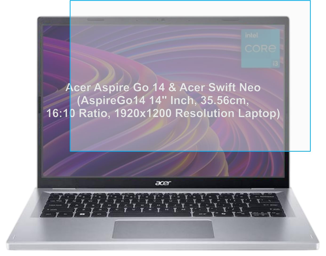 ZINGTEL Screen Protector Compatible With Acer Aspire Go 14 & Acer Swift Neo (AspireGo14 14" Inch, 35.56cm, 16:10 Ratio, 1920x1200 Resolution Laptop) Screen Protector Not a Tempered Glass