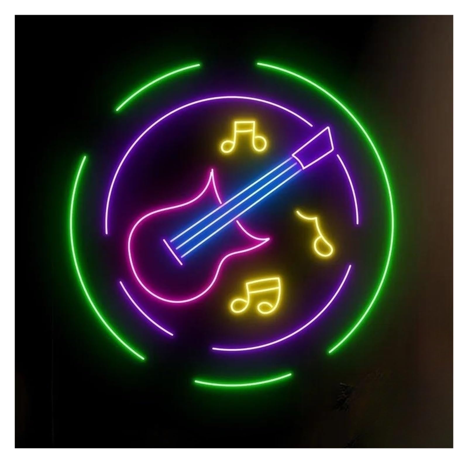 Luci al Neon Da Parete Insegna Al Neon Per Musica Per Chitarra Per Esibizioni Musicali Decorazioni Per Negozio Di Chitarre, Studio Musicale, Lampade Decorative Da Parete,45cm