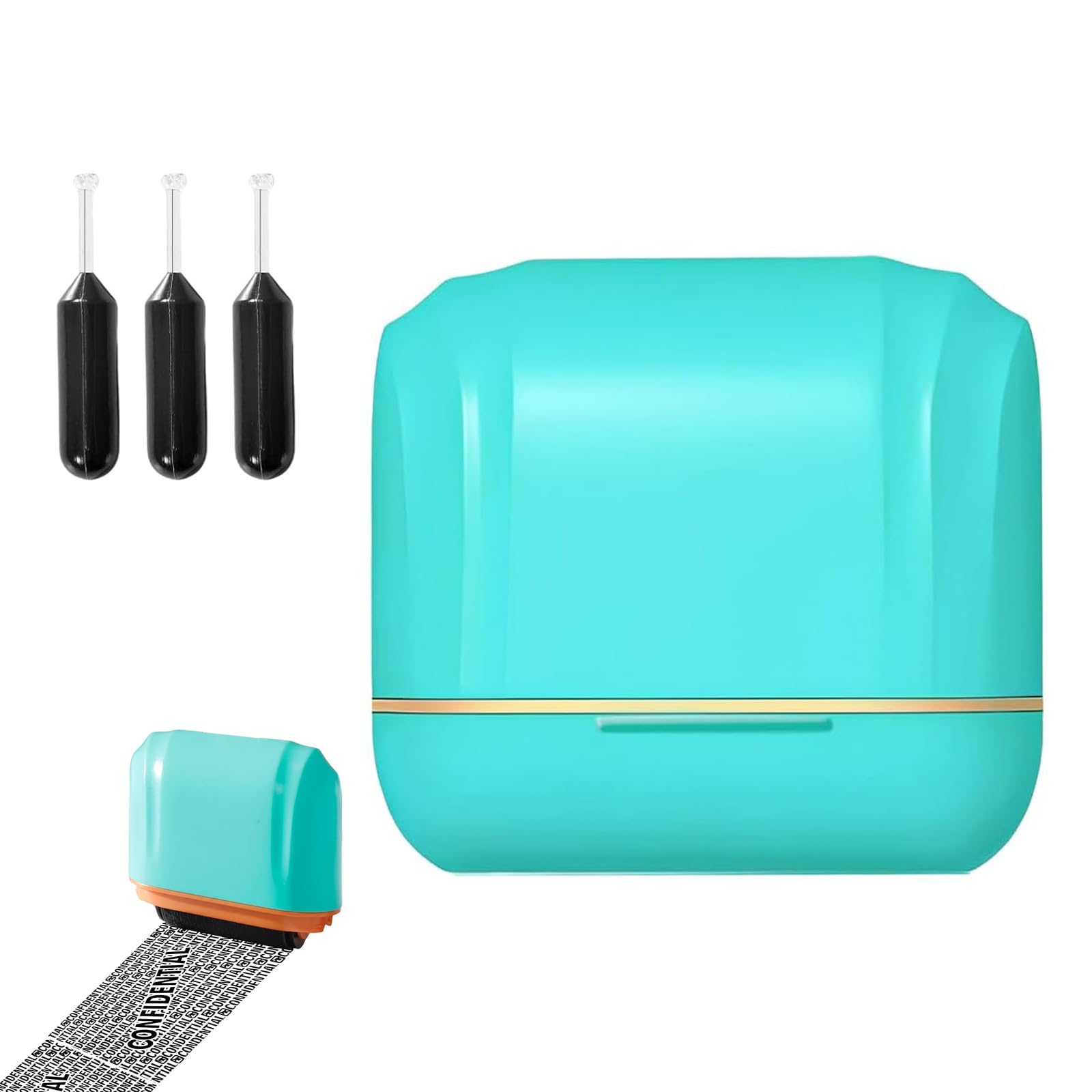 Data Defender Roller Stamp, Address Blocker Stamp with 3-Pack Refill Ink