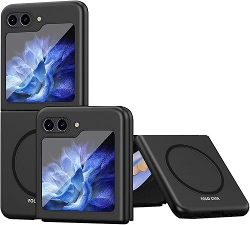 Funda de teléfono para Samsung Galaxy Z Flip 5 compatible con Magsafe, ajuste delgado, de policarbonato duro, a prueba de golpes, anticaídas, funda