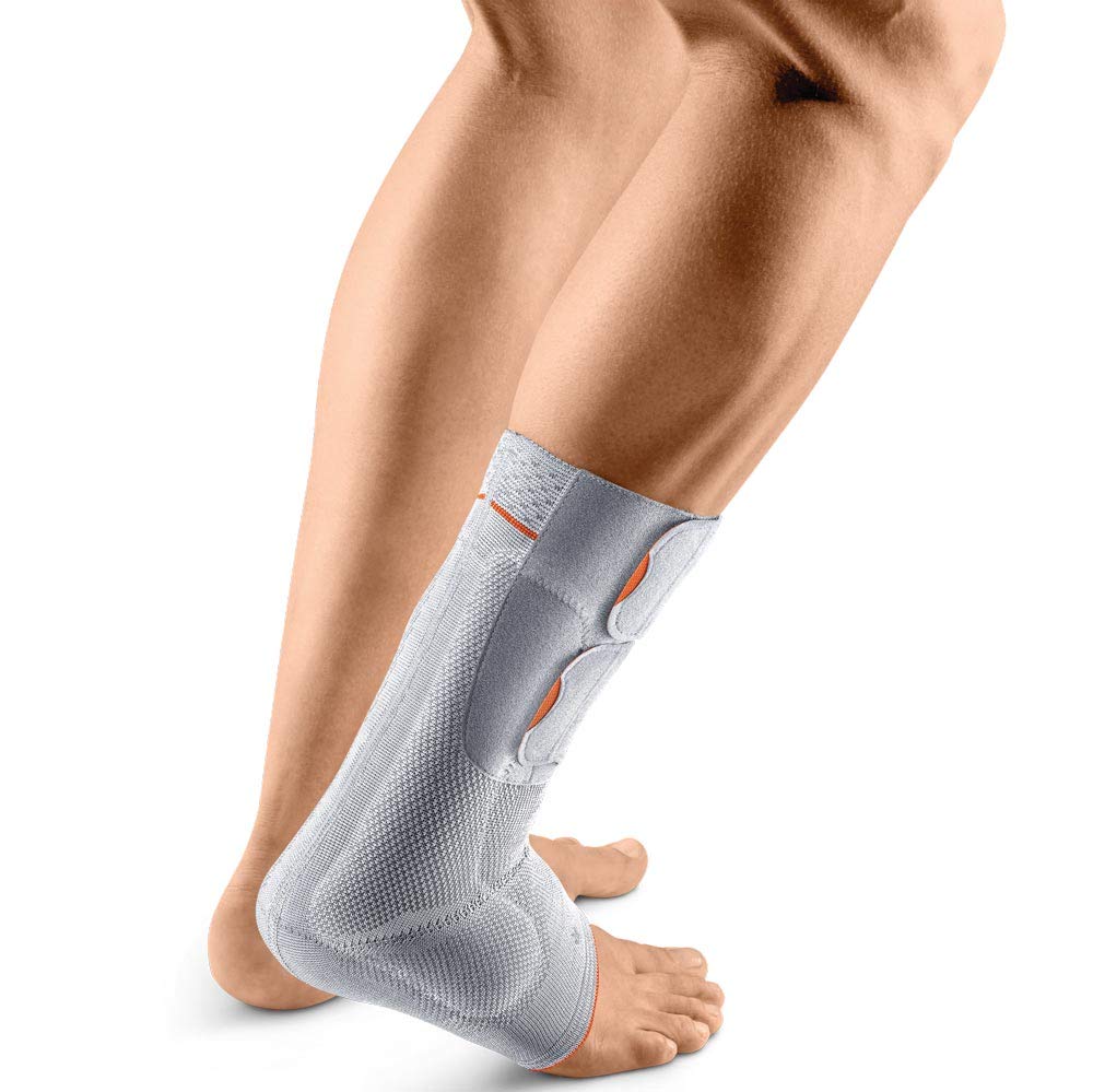 SPORLASTIC – Achillessehne Bandage ACHILLO-HiT links – Kompressionsbandage mit integrierter AIR-MATRIX Silikonpelotte - Ideal für Achillessehnenentzündung, Reha & Stützung des Rückfußes - Platinum 2
