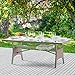 Casaria® Polyrattan Gartentisch 190x90x74 cm mit Ablage Glas Tischplatte Höhenverstellbar Wetterfest Garten Terrasse Balkon Esstisch Gartenmöbel Creme