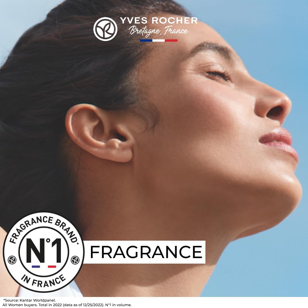 Yves Rocher Eau de Parfum Comme une Evidence Flacone 100ml | Profumi per Donna - Rosa e bergamotto - Fragranza floreale verde e note di chypre - Fabbricato in Francia - Idea regalo