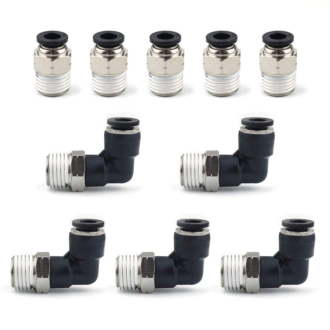 Buy Hamineler 10 Pack 1/4" Tube OD x 1/4" NPT Thread Push Quick Release