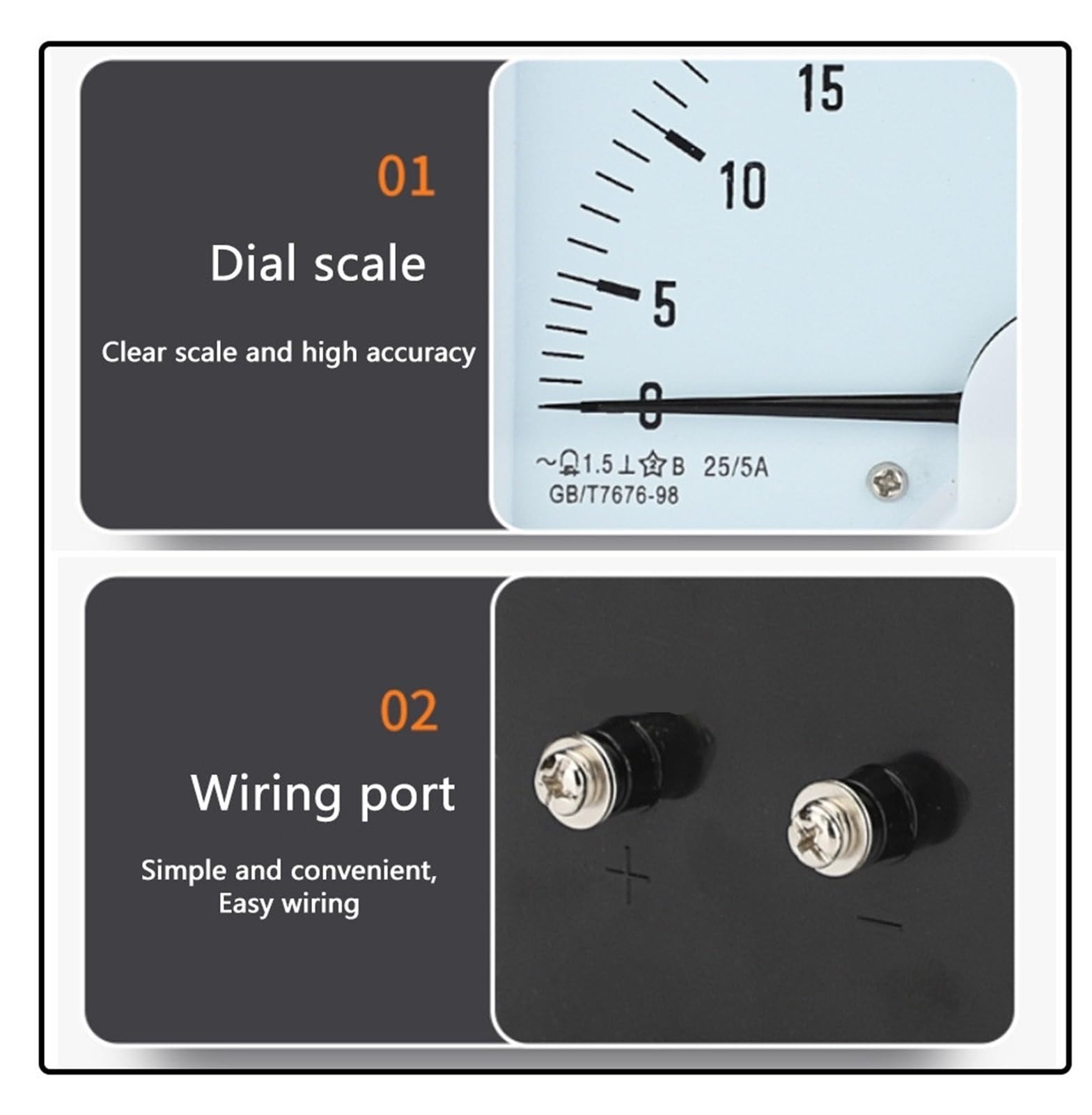 voltímetro, 100V Rango Puntero analógico Tipo Panel de Calibre AC 80x80mm 1 Uds(250V)