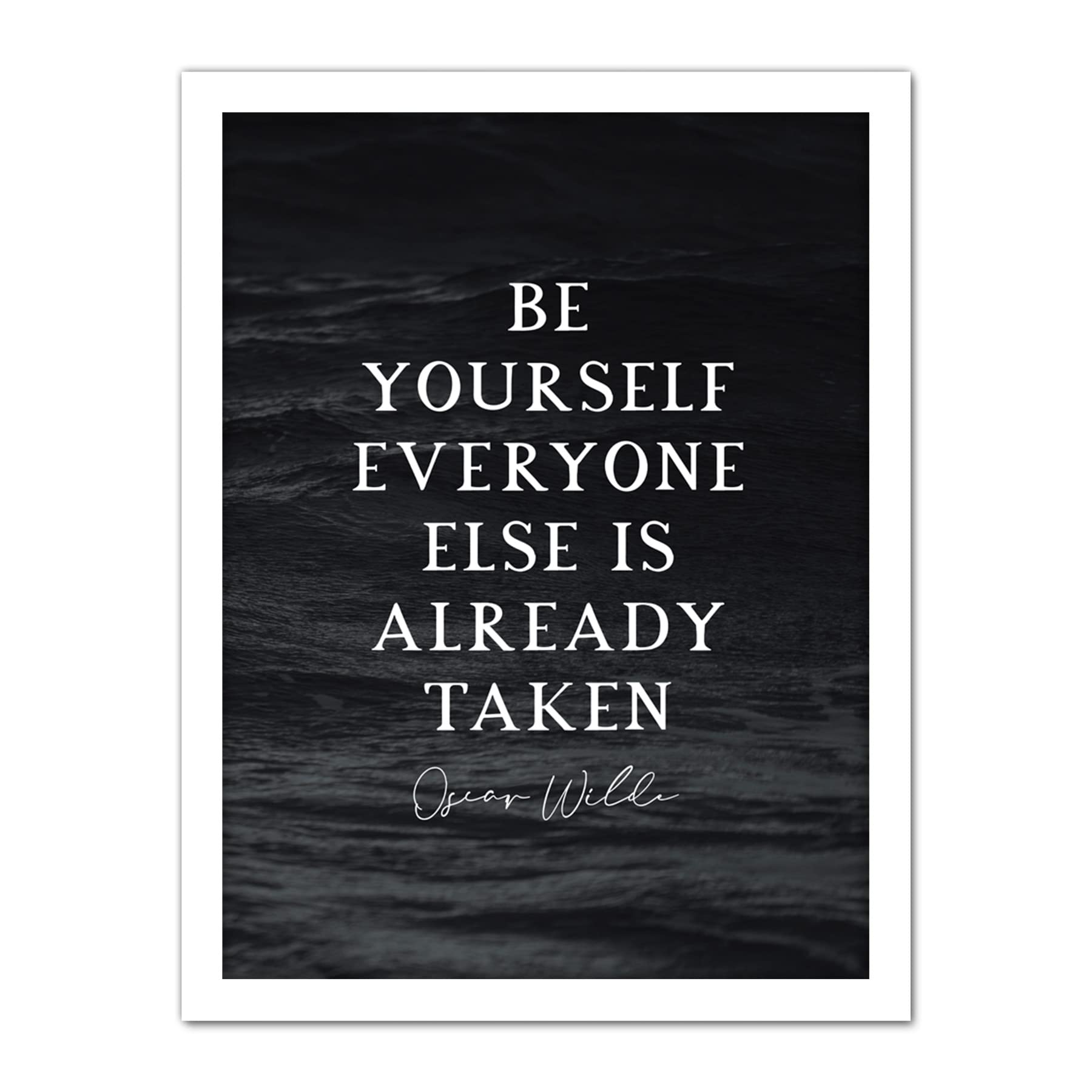 Artery8 Oscar Wilde Be Yourself Slate Slate Quote Oscar Wilde Be Yourself Artwork Framed Wall Art Print 18X24 Inch
