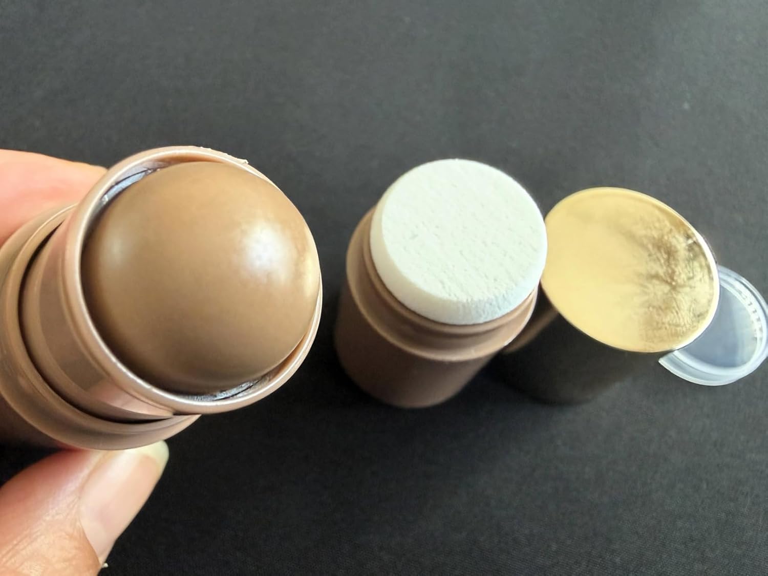 Okerker Cool Toned Cream Contour Stick for Fair Light Pale Skin, Grey Nose Contour Makeup Built-in Sponge, Smooth Long Lasting Bronzer, Blendable Lightweight Contouring Stick #01 Cool Ash Brown 4g