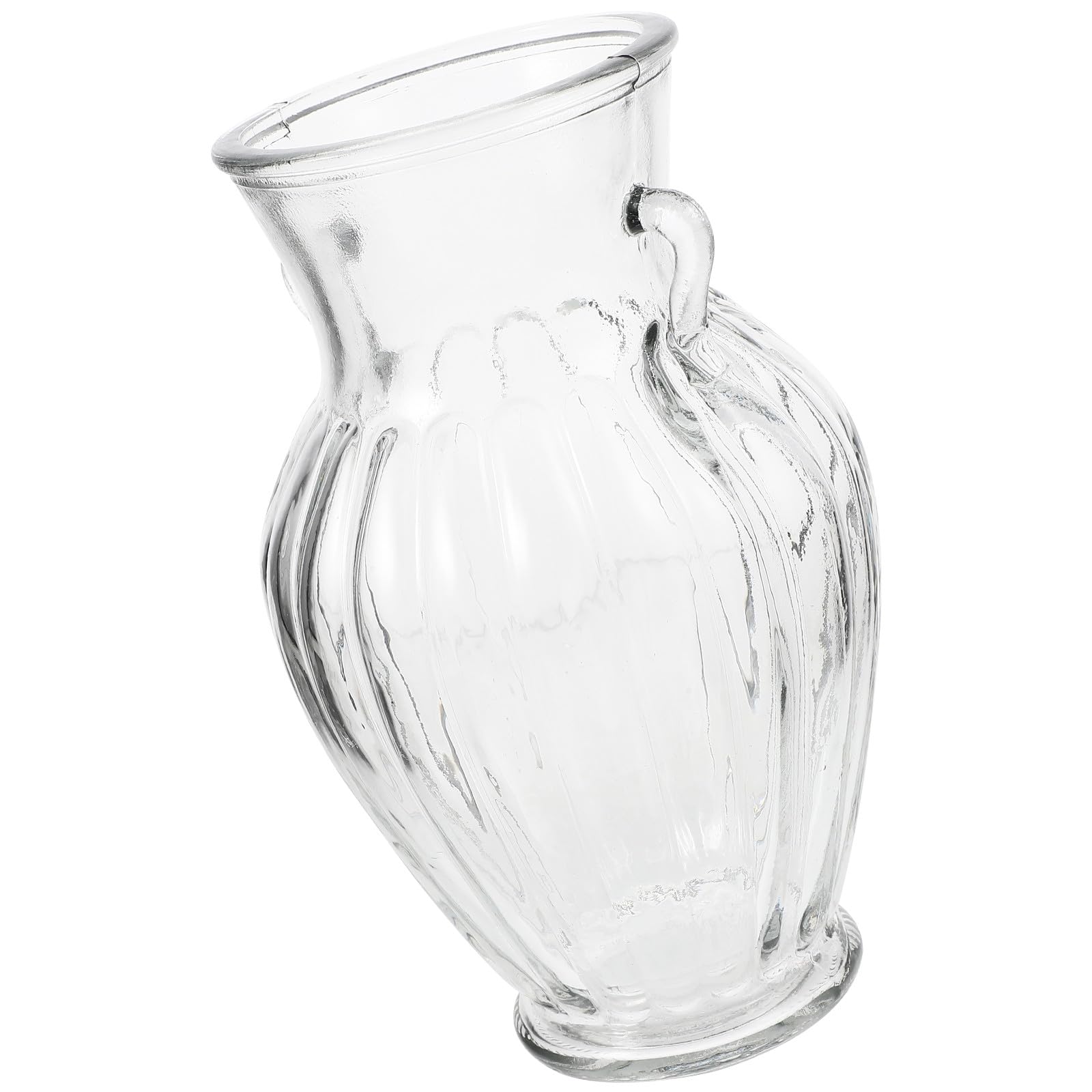 Vase à fleurs grand vase décoratif vintage Zerodeko en verre transparent
