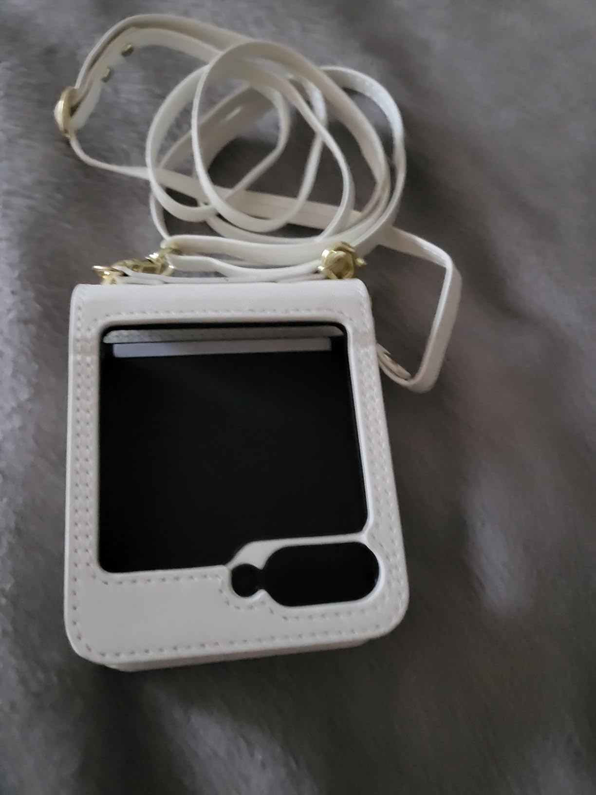 Samsung Galaxy Z Flip 7/6/5 Luxury Zipper Wallet Phone Case, Multi-Function Kickstand Card Holder Adjustable Crossbody Strap, Fashion Flip Case