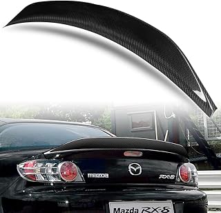 DriftX Performance, Rear Trunk Lid Spoiler Wing fit for Compatible With 2004-2011 Mazda RX-8 RX8 Real Carbon Fiber Trunk Duckbill Spoiler Wing, Car Mods Exterior Accessories Replacement Parts Assembly