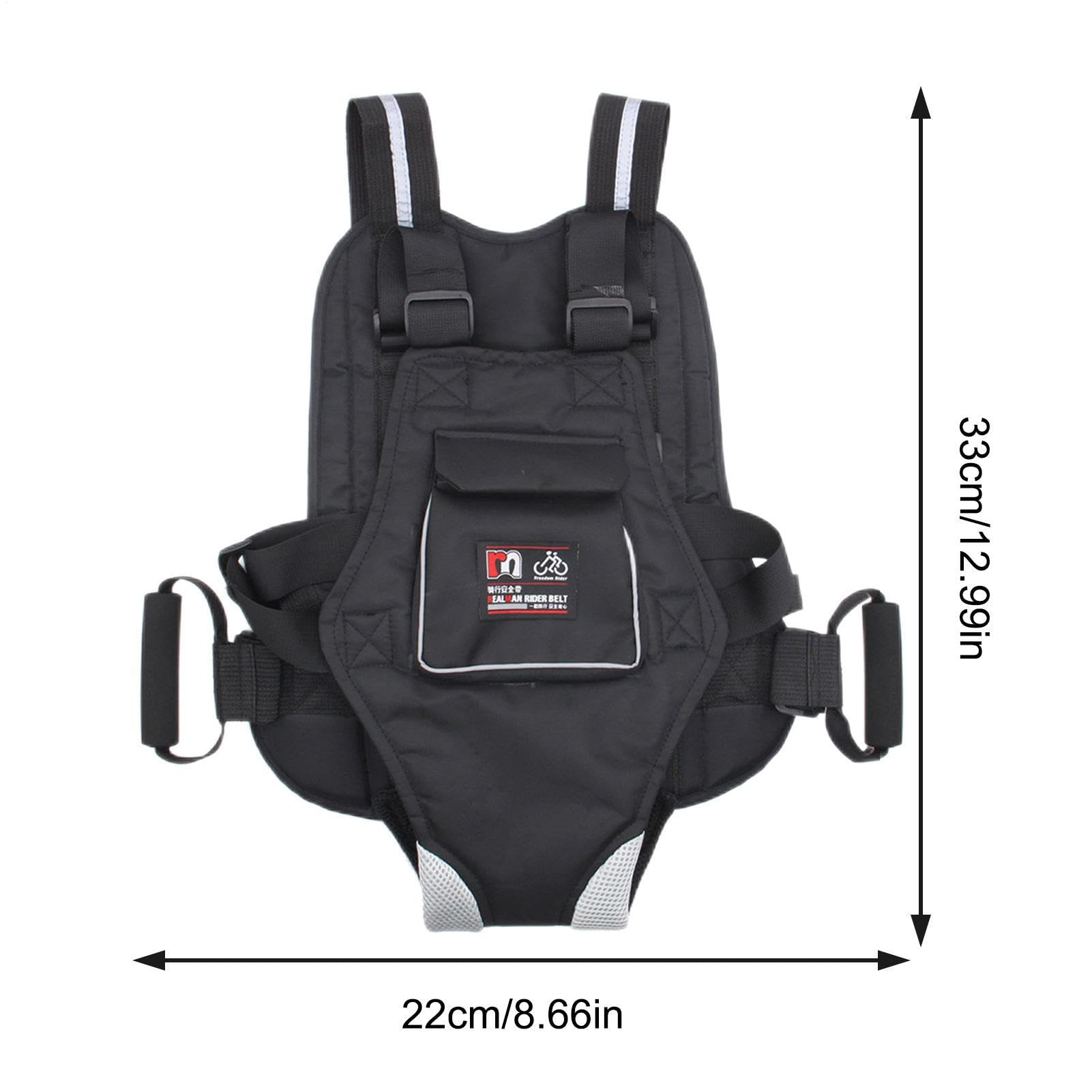 Cinturón de seguridad para moto infantil | Cinturón ajustable | para moto infantil con dos asas | Cinturón de seguridad MOTORCYCLé con 3 tiras reflectantes | Cinturón con vehículos eléctric