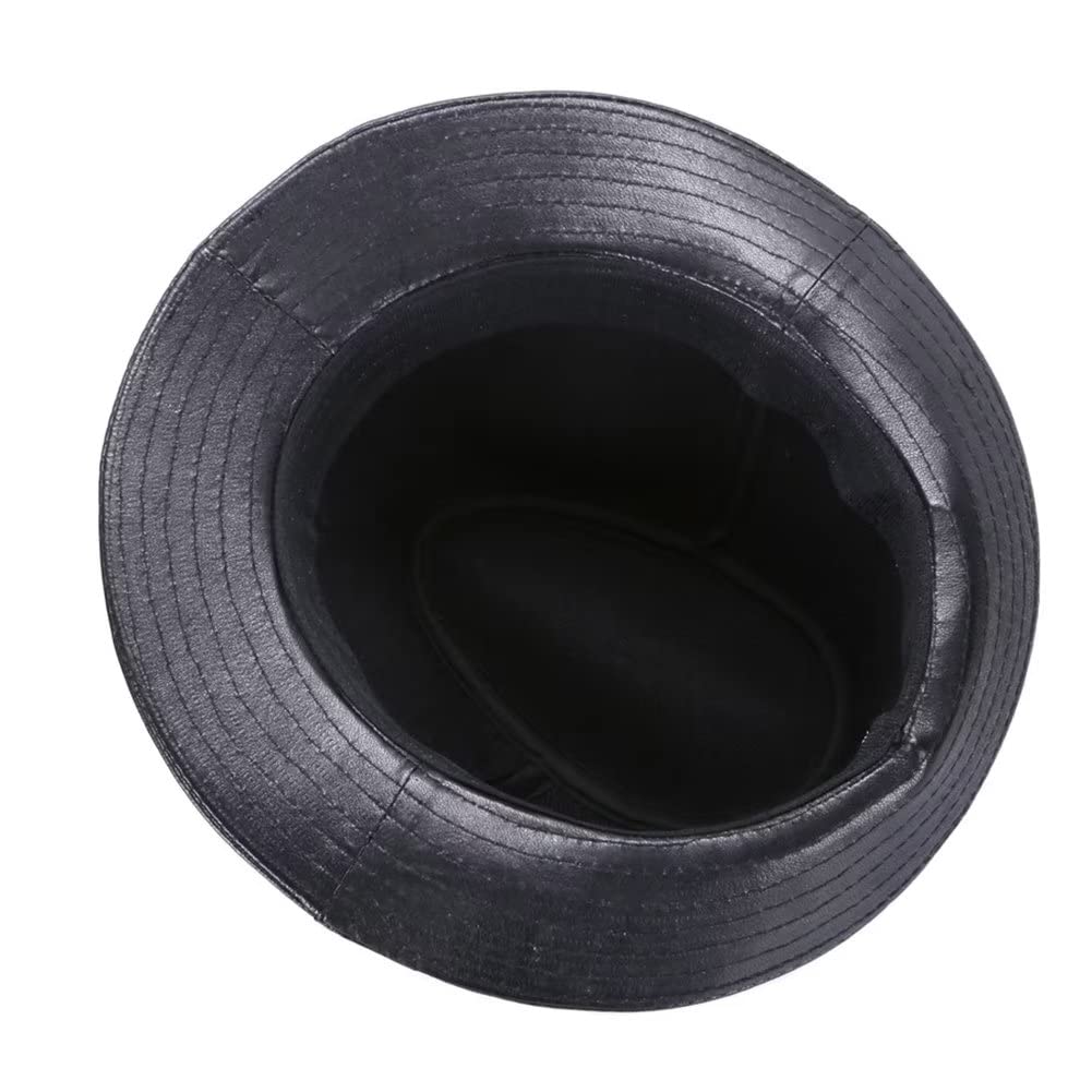 DongBao Cappello Fedora per Uomo Cappello Panama Trilby Cappello a Tesa Corta Cappello da Sole in Pelle Primavera Autunno Inverno