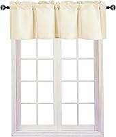 Vista 13 de JIUZHEN Cortinas de cenefa para ventana de cocina, cenefas para ventana de sala de estar/sótano, cortinas de ventana de baño, aislamiento térmico