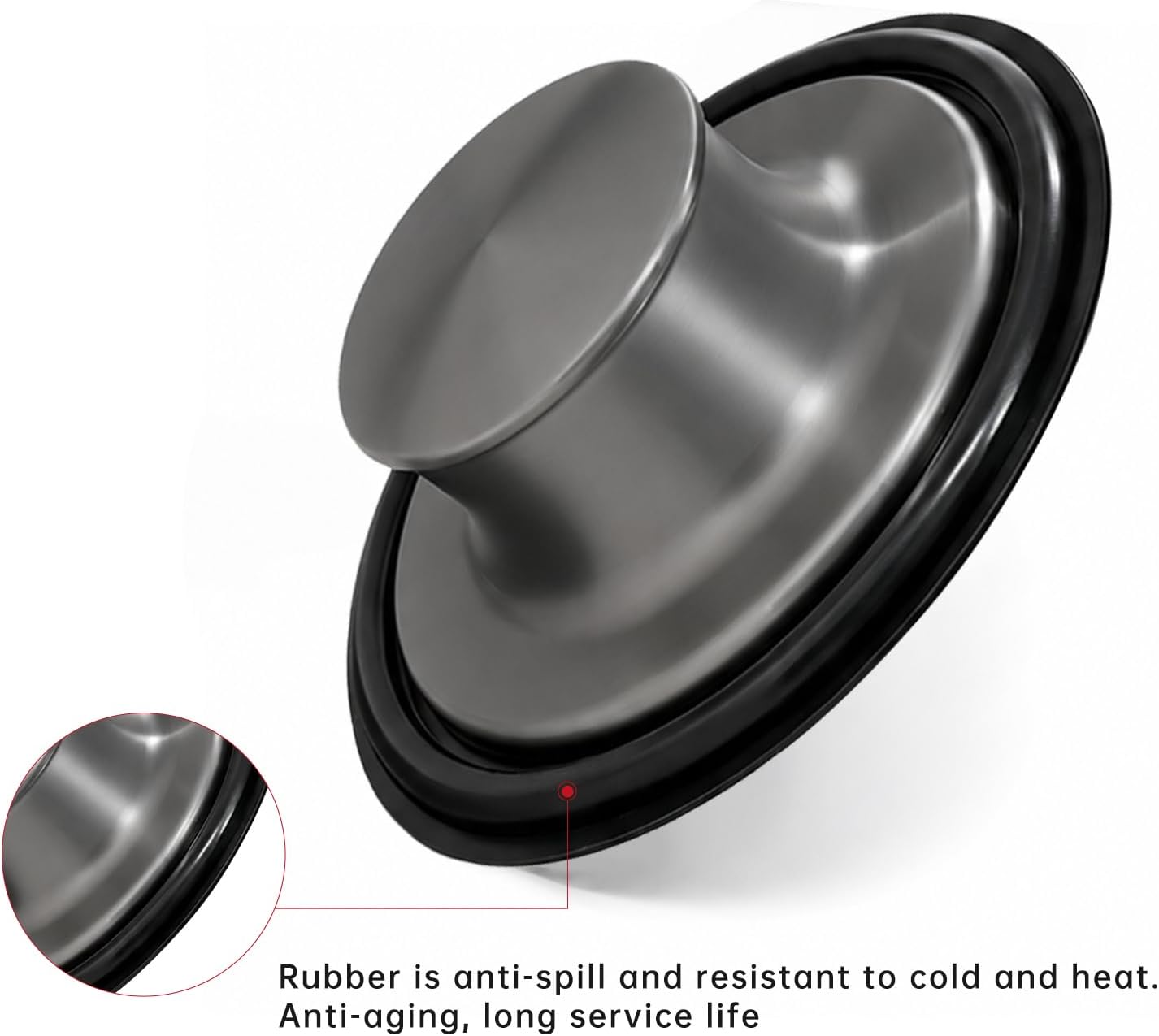 Garbage Disposal Flange and Stopper,3-1/2'',Gunmetal Black | PVD gunmetal black 304 stainless steel disposal flange for 3-1/2'' sink openings,includes stopper with rubber seal