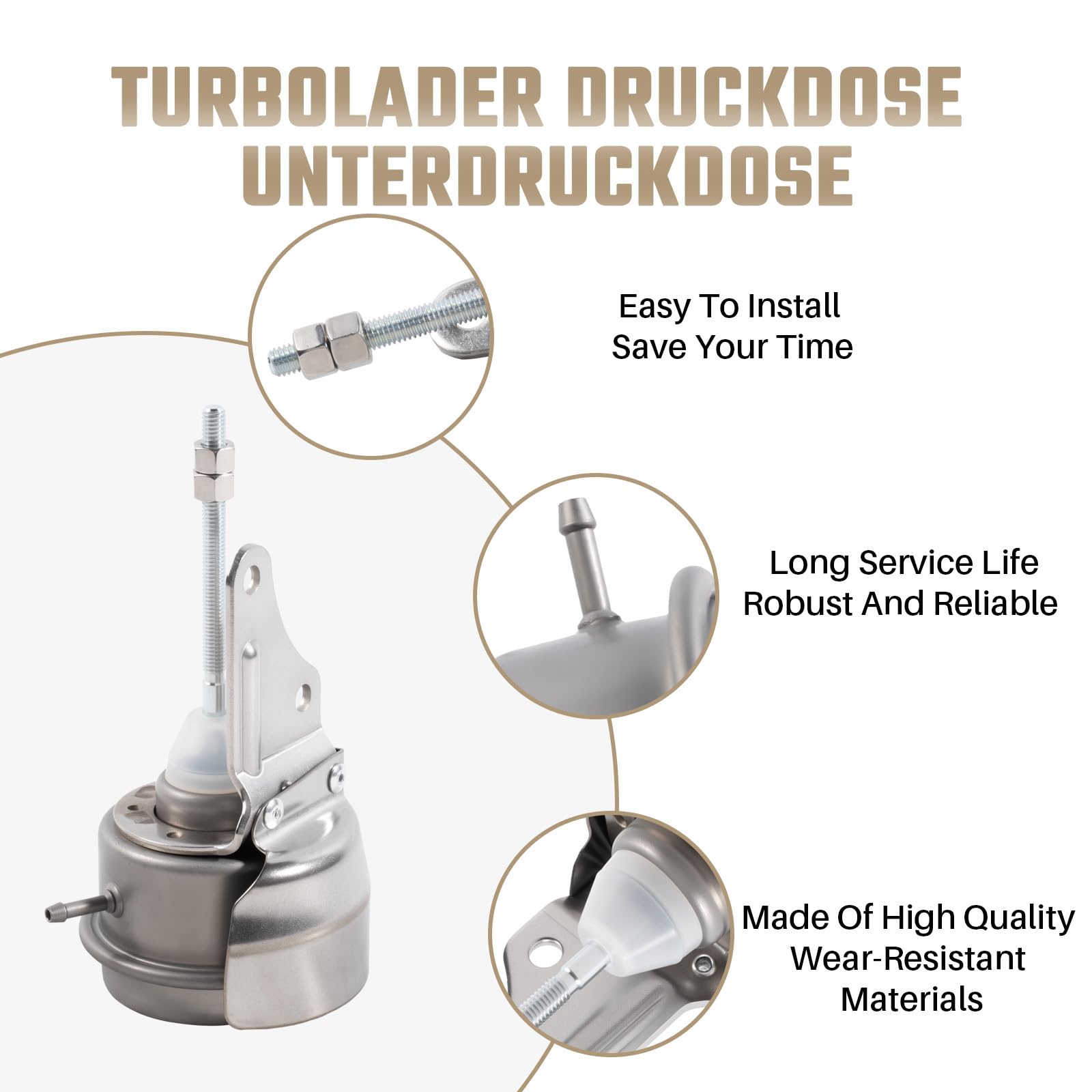 03G253014D Turbolader Unterdruckdose Druckdose Ersatz für A3 8P1 8PA VW Skoda Seat Golf V 1K1 1.9 TDI Polo 9N Passat 3C2 03G253019J 03G253019K 03G253019KX 03G253019KV