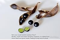 Vista 3 de Kurosengoku harina de soja tostada 3.5oz. Preciosa soja negra de Hokkaido, Japón. Para veganos y conscientes de la salud. Sin OMG, sin MSG, sin