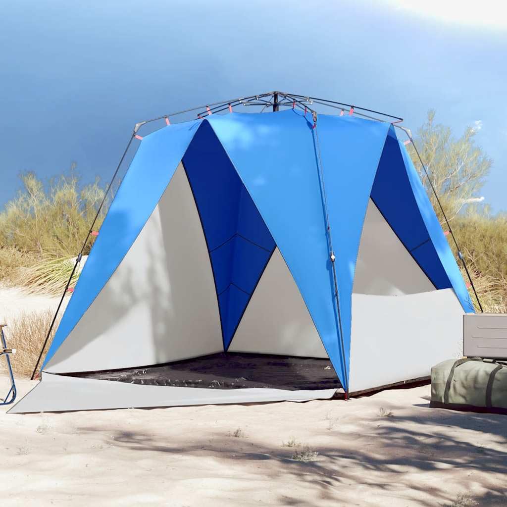 Genérico Tienda de Playa 4 Personas Impermeable Apertura rápida Azul,Deportes,Actividades al Aire Libre,Camping y Senderismo,Tiendas de campaña-4005305