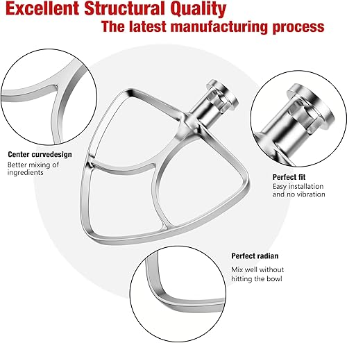 Miniatura 3 de Gancho de masa de acero inoxidable de 4.5 a 5 cuartos para batidora de pie KitchenAid, accesorios de accesorio de ayuda de cocinasin