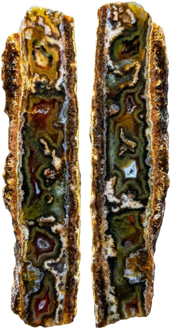 Natural Banded Agate Pair | Grounding & Stability Stone | Unique Meditation Decor