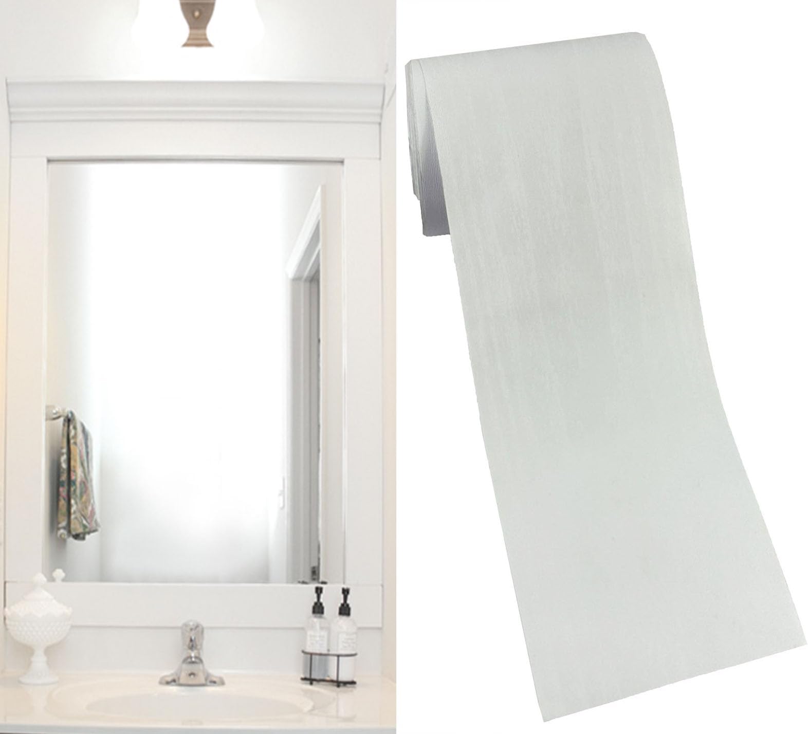 DESOMINOR 32.8Ft Brown Grey Border Peel &Stick Wood Grain Wallpaper Border Removable Waterproof ...