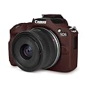 Rieibi EOSR50 EOS R50 Case, Soft Silicone Protective Case for Canon EOS R50 EOSR50 Vlogging Camera, Lightweight EOS R50 Camera Case Grip Cover Body Skin - Coffee gallery image