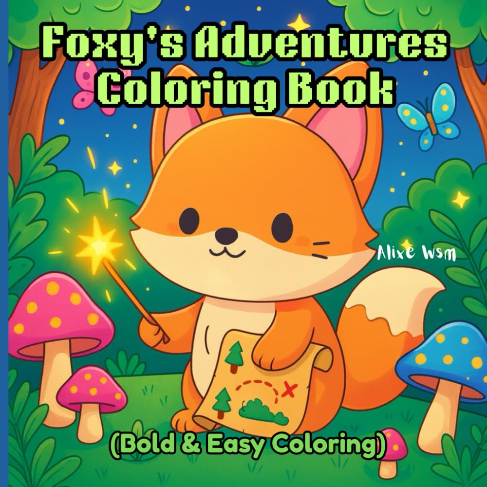 Foxy's Adventures Coloring Book (Bold & Easy Coloring)