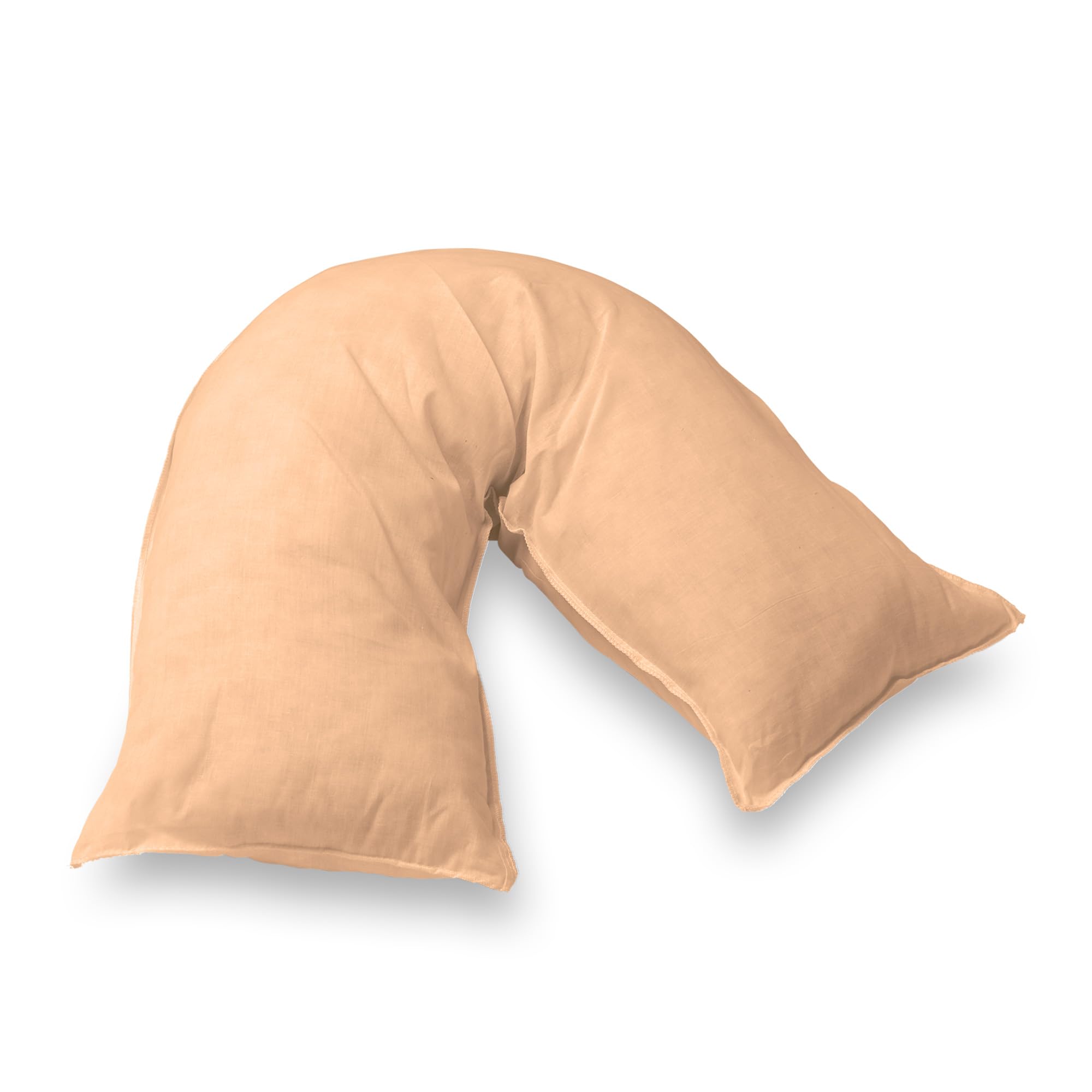 Home Sweet Home UK V Shaped Pillowcase Plain Soft Brushed Microfibre Easy Care, Neck & Back Support Orthopedic Pregnancy Pillow Cover - V Pillow Case Cover only