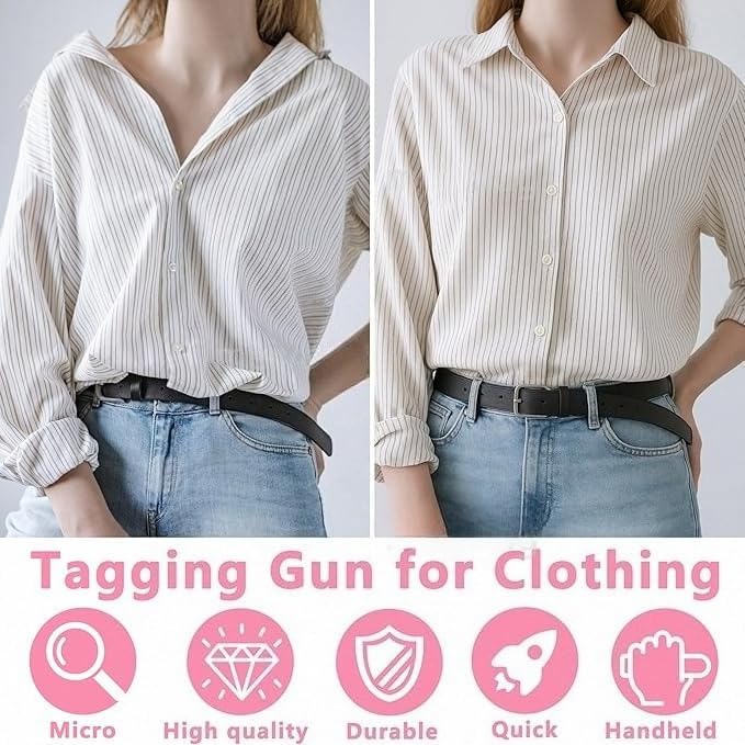 Stitch Gun for Clothes,Tagging Gun for Clothing,Stitchy Micro Stitch for Clothes,Quick Clothing Fixer,Handheld Mini Stitch Sewing gun: 5 Needle, 1000 Fasteners (Purple) - Image 7