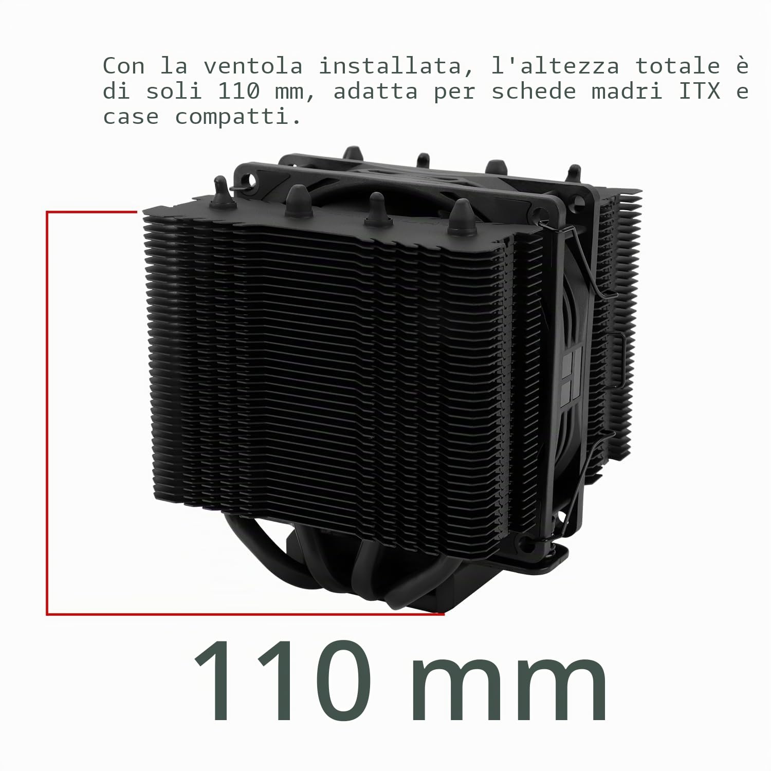 Thermalright Peerless Assassin 90 SE - Raffreddatore CPU dual tower, ventola CPU 110 mm, radiatore per computer AMD:AM4 AM5/Intel LGA 1851/1700/115X/1200 (PA90SE), nero