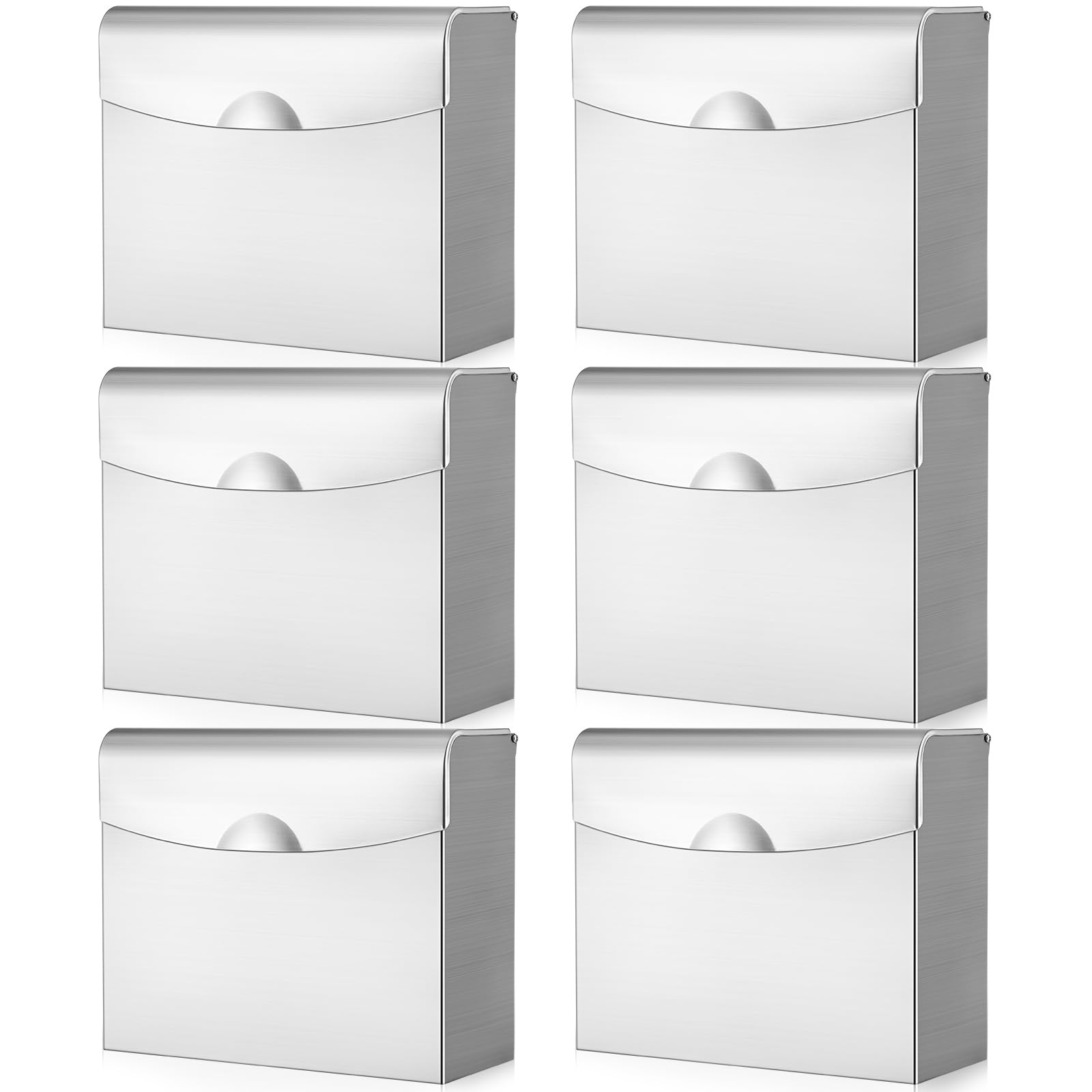 Récipient de serviettes hygiéniques mural en acier inoxydable Tioncy - Lot de 6