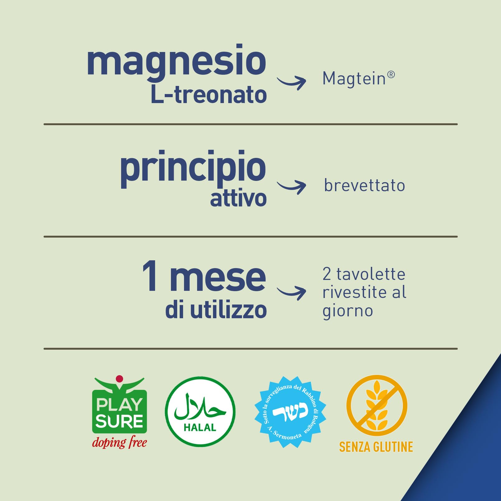 LongLife® MagTein | Magnesio L-Treonato | Supporto cognitivo e memoria | Benessere cerebrale | Alta biodisponibilità | 60 tavolette | Vegano e senza glutine