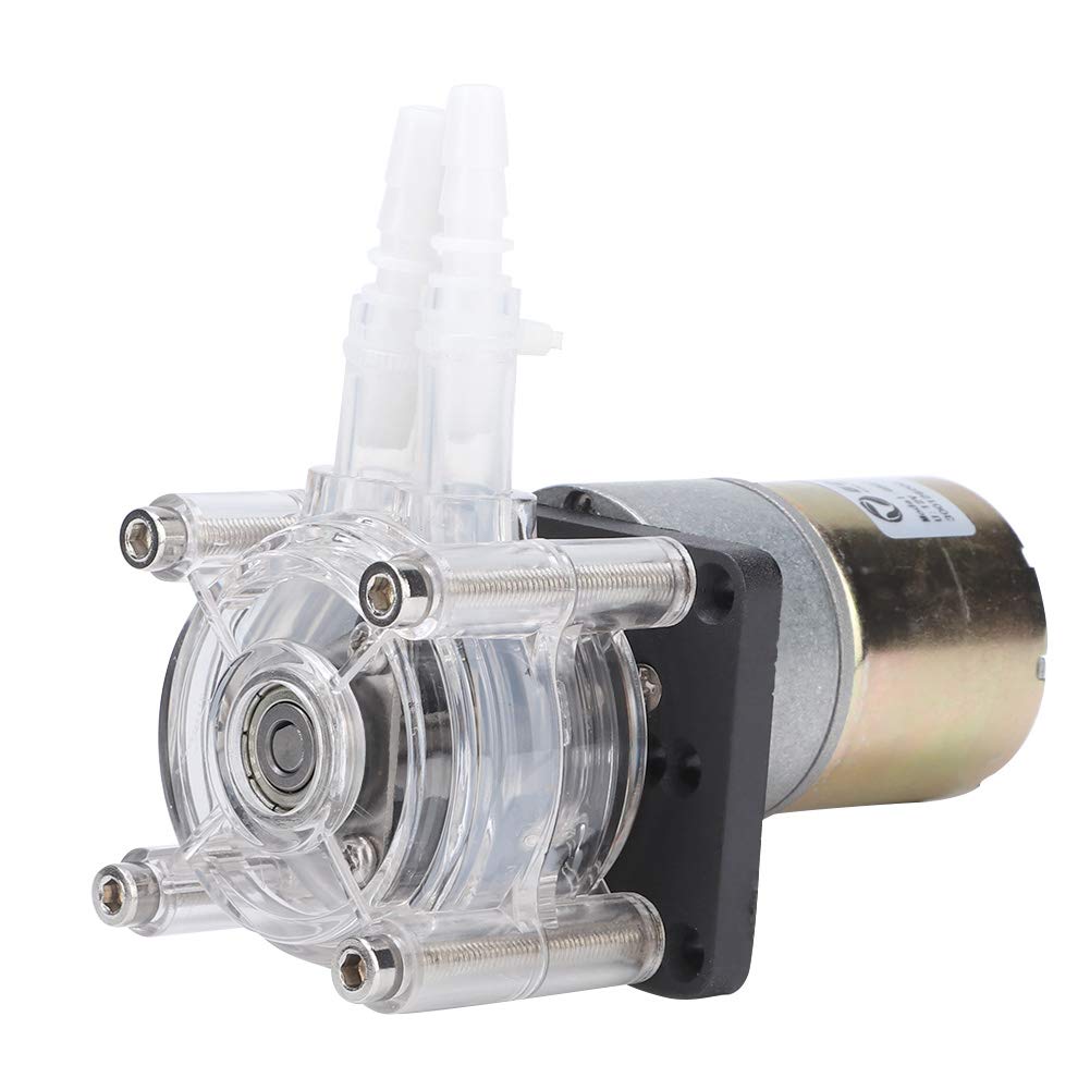 Zerodis Bomba Dosificadora Peristáltica de 12 V, 1,5 Ml/rotación, Autocebante, 3 Rodillos POM para Lavavajillas, Detergente, Inyector de Laboratorio, Extractor de Helado y Bebidas
