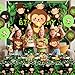 LSJDEER 4 Pack Monkey Party Tablecloth - Monkey Party Decorative, Monkey Tablecover Mushroom Table Cloth, for Wild Jungle Animal Monkey Theme Birthday Supplies (51 x 86 Inches)