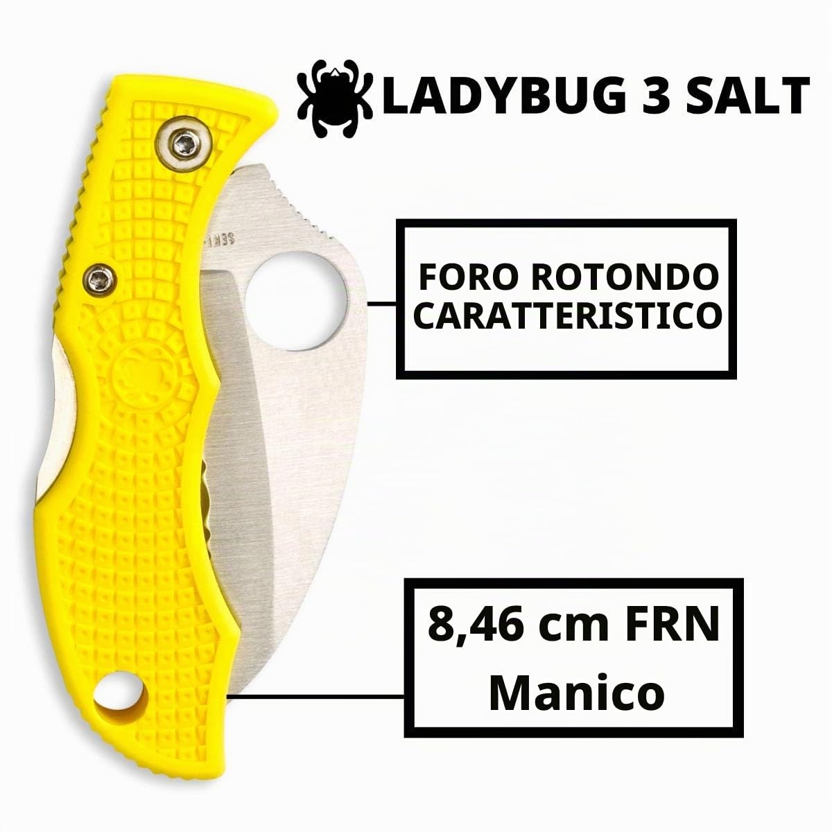 Spyderco SCLYLS3HB Coltello Tascabile, Unisex – Adulto, Giallo, Taglia Unica