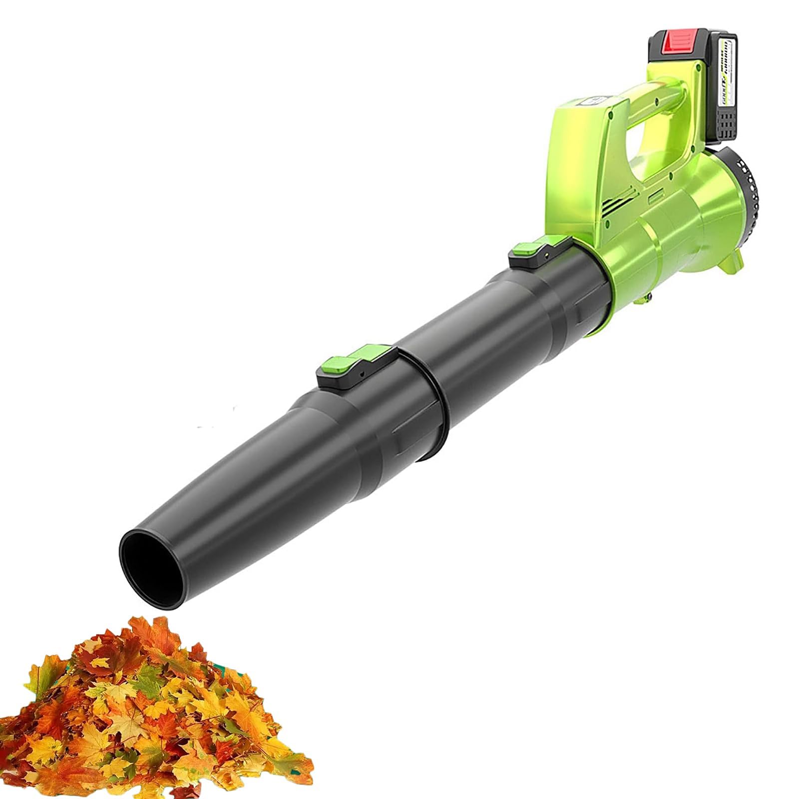 Soplador de hojas inalámbrico con alta velocidad de 28000 rpm, funciona con batería recargable, ligero para limpieza de jardín, césped, terraza, garaje