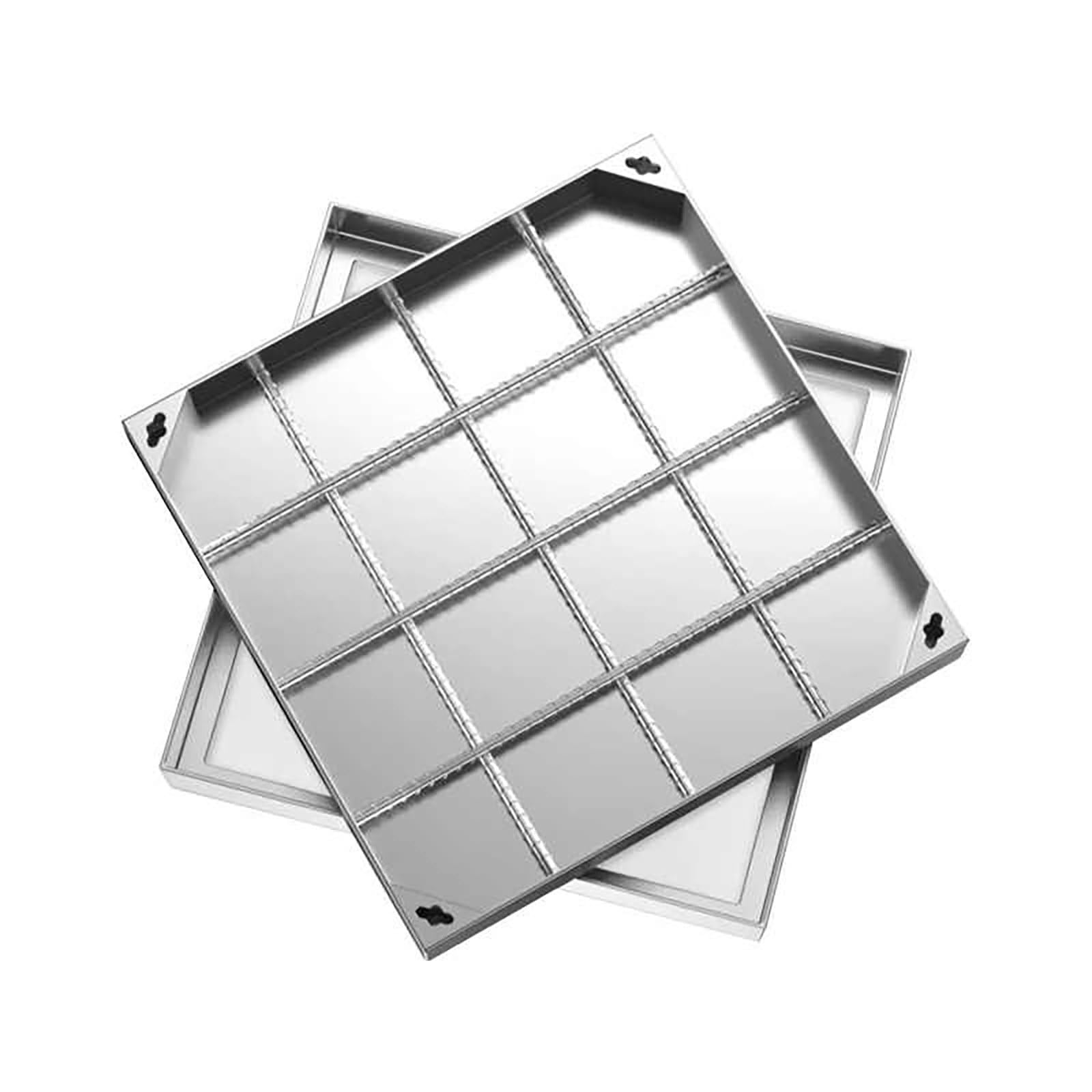GJMSSMY Stainless Steel Recessed Sewer Basin CoverDurable Manhole Cover for Outdoor Patios Gardens Driveways & DocksStylish & Functional Design