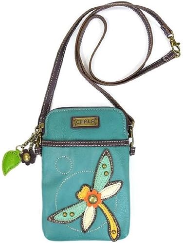 CHALA Bolso cruzado para teléfono celular, piel sintética, lona multicolor con correa ajustable