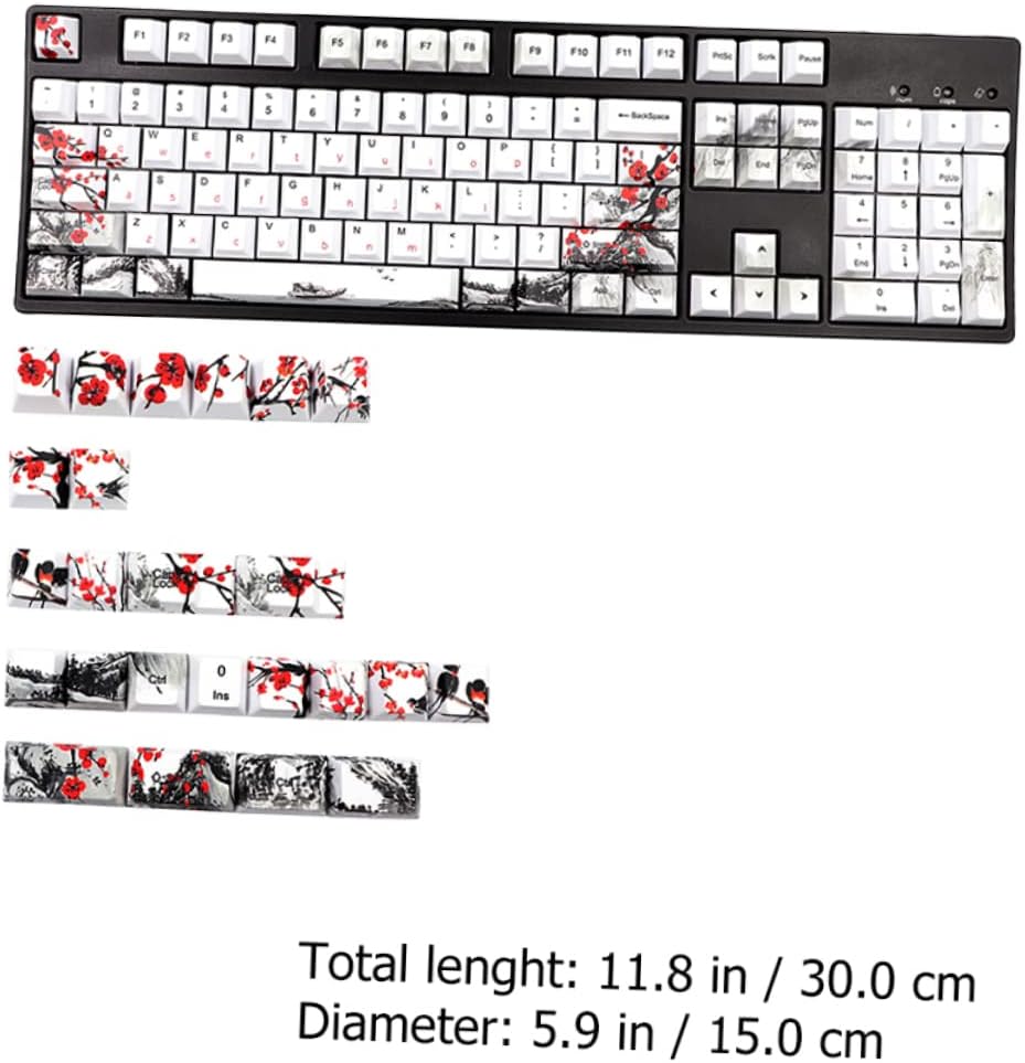 Artibetter Dye-Sublimation Keycap Set for Mechanical Keyboards Comfortable Lightweight and Design for Gamers and Professionals