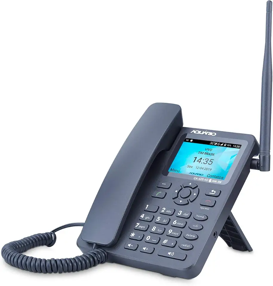 Telefone celular fixo mesa dual chip 7 bandas 700/850/900/1800/1900/2100 /2600mhz e com wi-fi ca-42s 4g