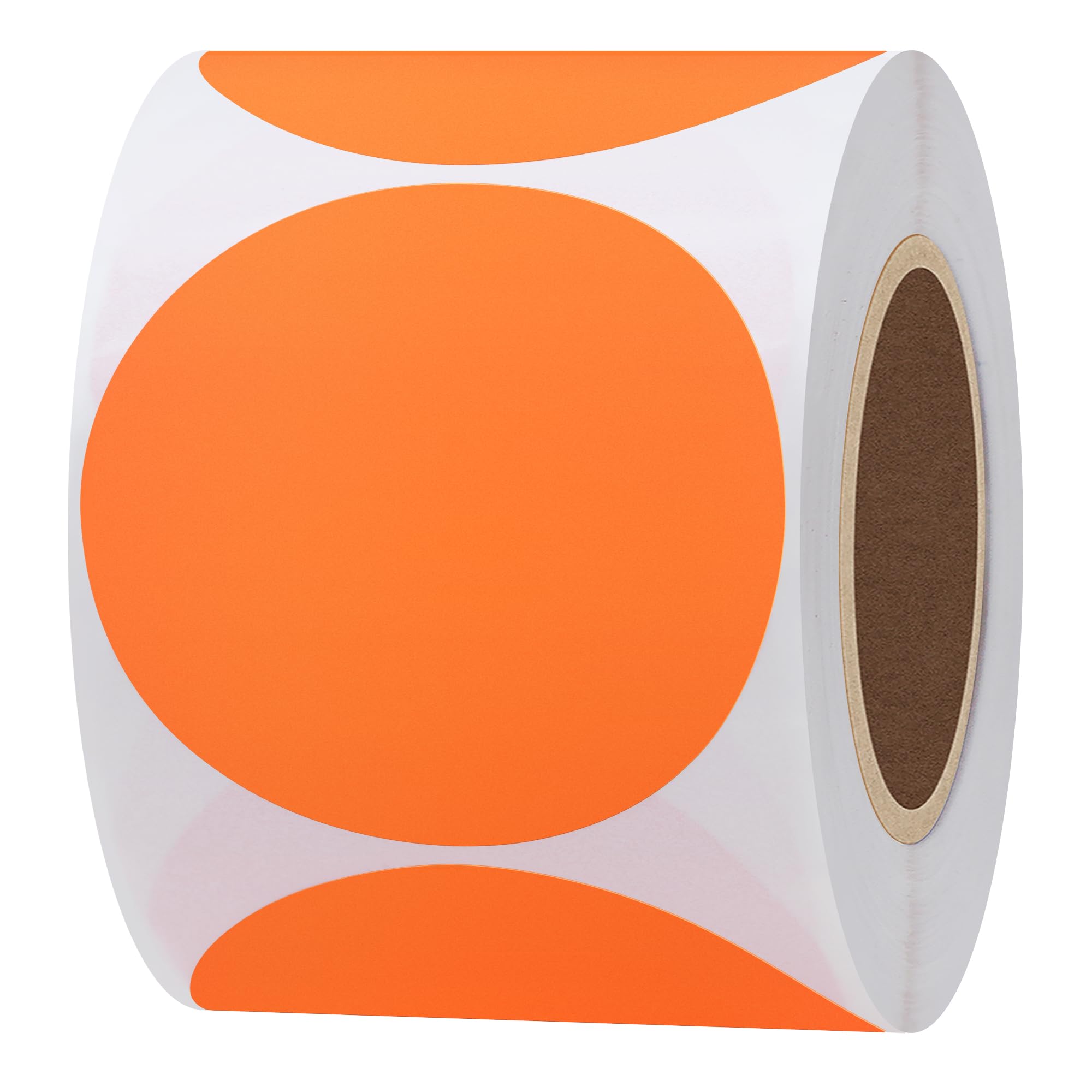 Hylabelest Fluorescent Orange Circle Stickers Color Coding Dots Labels (2 inch)