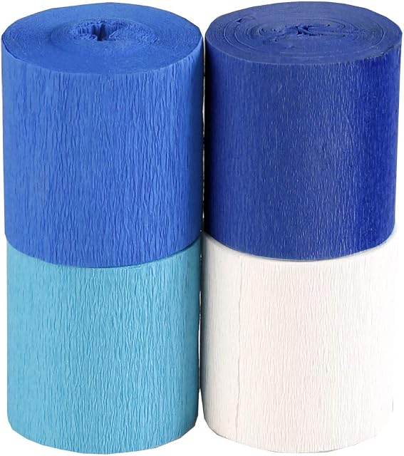 Clairefontaine Crepe Paper, Blues, 5cmx10m