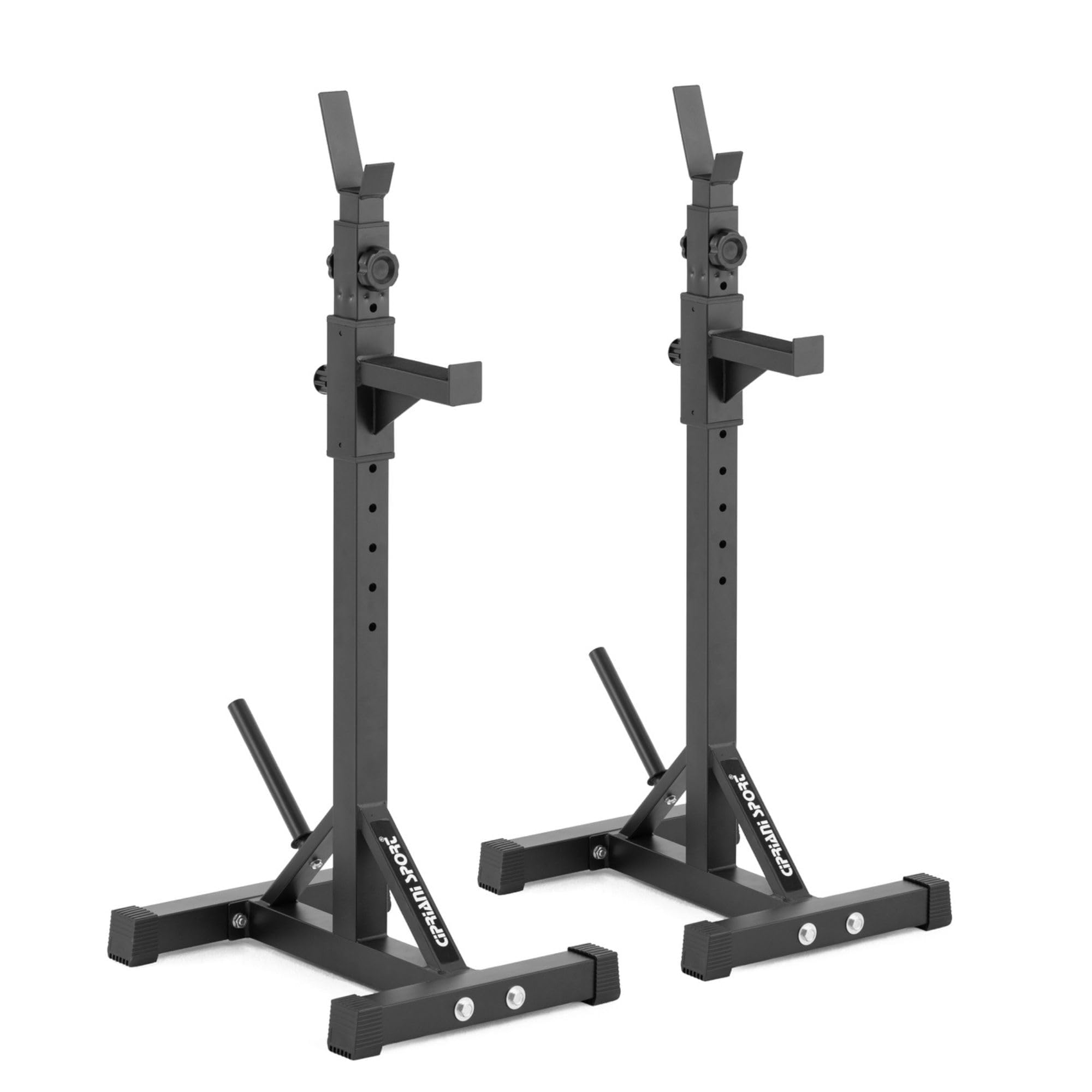 Rack Palestra Regolabile per Bilanciere, Squat Rack Acciaio con Supporti Altezza Regolabile, Porta Pesi Casa