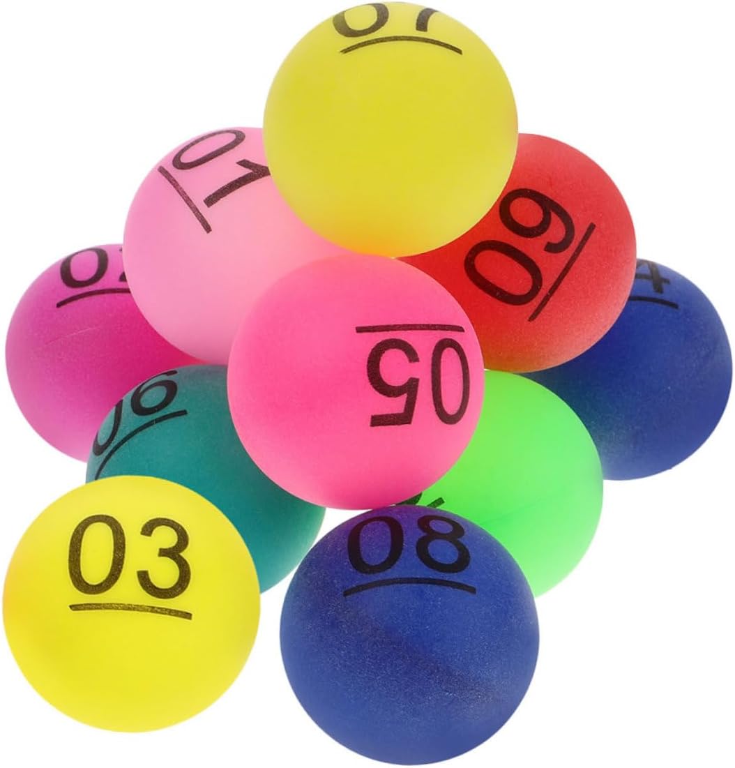 Kisangel Hollow Lottery Balls Print Balls for Table Game Group Activity Night Event
