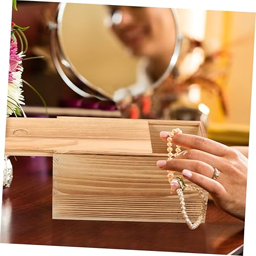 Miniatura 9 de EXCEART 6 pcs Box Pull Out Wooden Box Retro Decor Woodsy Decor tablescape Decor de Madera Wooden Storage case Jewelry Organizer Tray Small Jewelry